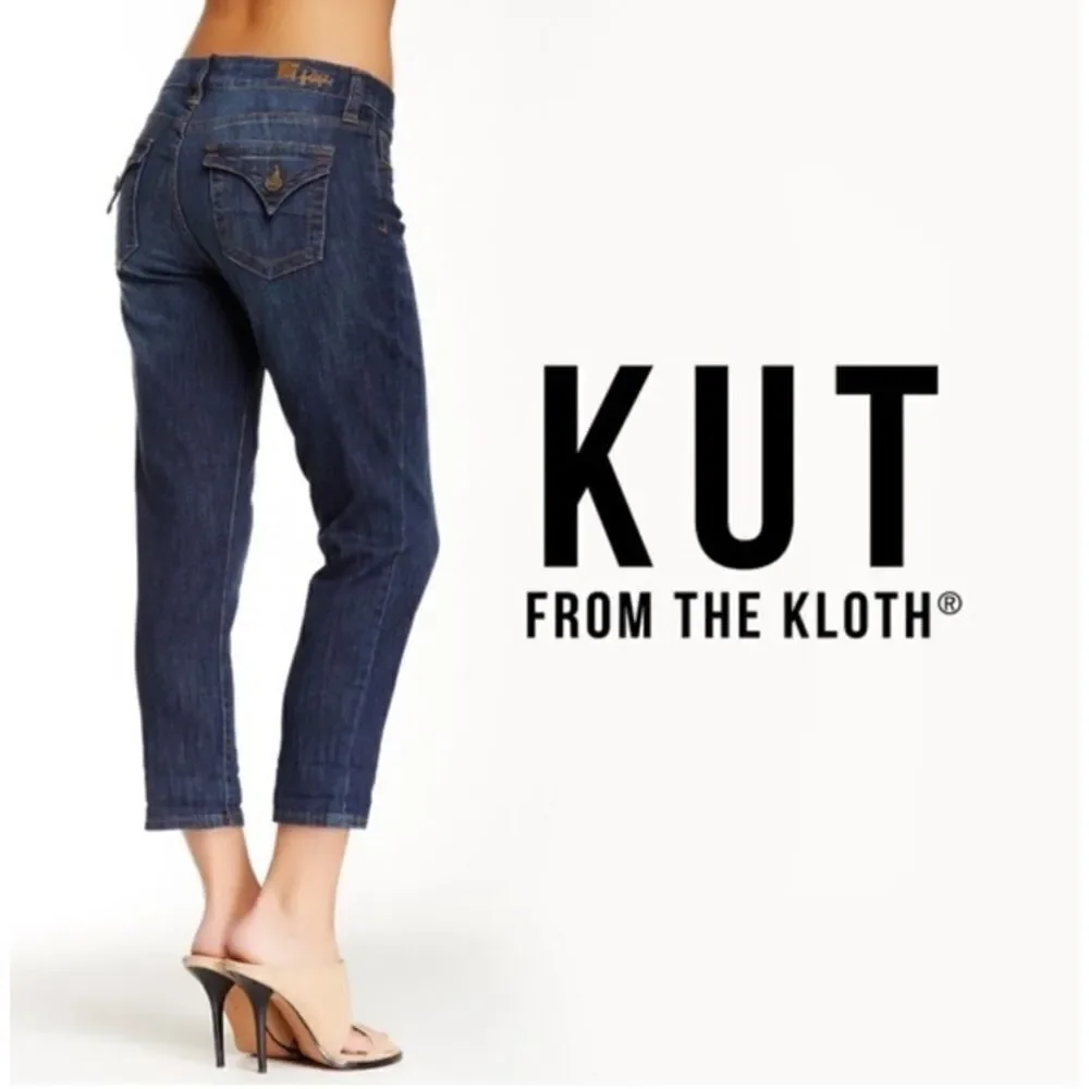 Kut from the Kloth | Kut from the Kloth Bardot Crop Skinny Boyfriend Jeans Sz 2
